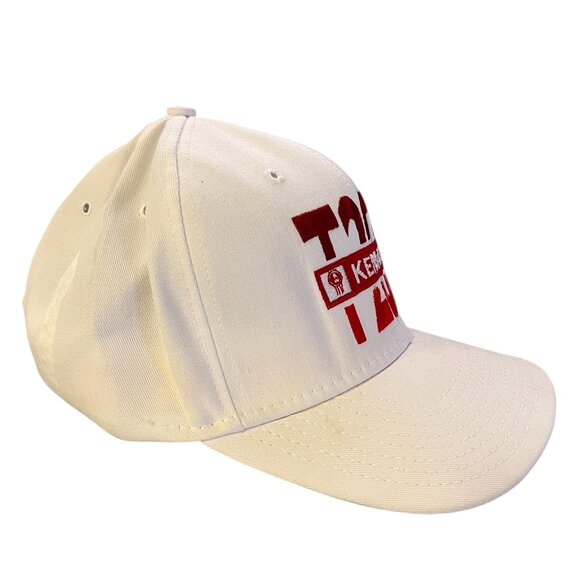Vintage Kenworth T2000 Trucker Hat Tonkin Made In USA White Red Adjustable Strap - Picture 3 of 5